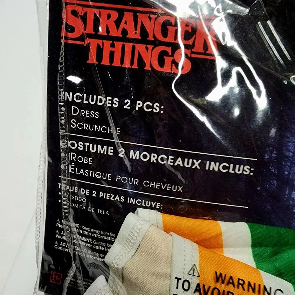 Stranger Things Hawkins High School Cheerleader Outfit M 8-10 Dress & Scrunchie